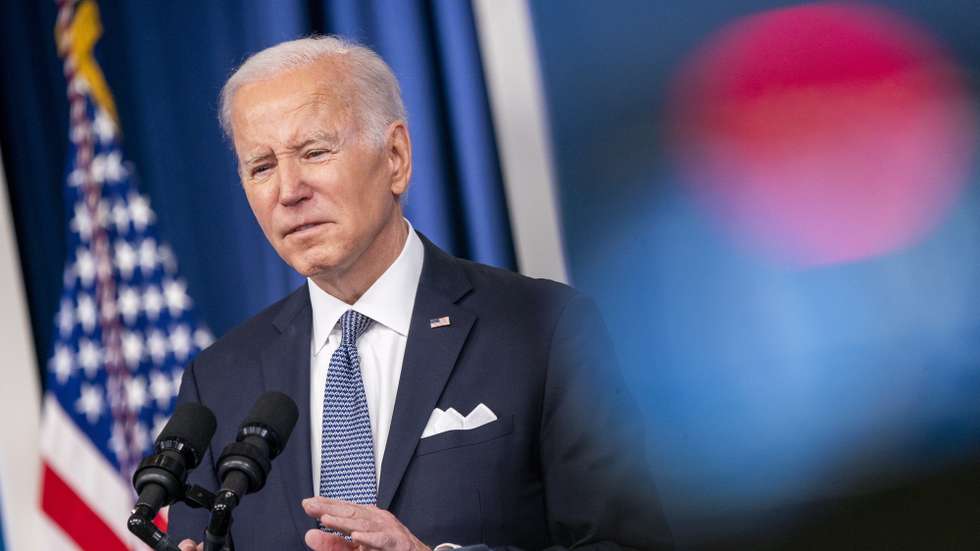 epa10401691 US President Joe Biden delivers remarks on the economy during a press conference held in the Eisenhower Executive Office Building on the White House campus in Washington, DC, USA, 12 January 2023. A second batch of classified documents was discovered in the garage of the president's residence in Delaware, the White House said on 12 January.  EPA/SHAWN THEW