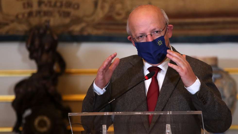 Portugal Foreign Affairs Minister, Augusto Santos Silva, during a joint press conference with his Cyprus counterpart, Nikos Christodoulides (not pctured), after a meeting at the Portuguese Foreign Ministery in Lisbon, 6th January 2021.    MANUEL DE ALMEIDA/LUSA