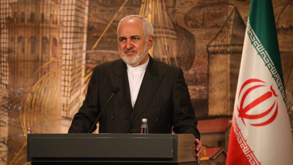 epa08972600 A handout photo made available by the Turkish Foreign Minister press office shows Iranian Foreign Minister Mohammad Javad Zarif speaks during a press conference with Turkish Foreign Minister Mevlut Cavusoglu (not pictured) after their meeting in Istanbul, Turkey 29 January 2021. Zarif is in Turkey for one day official visit.  EPA/CEM OZDEL/HANDOUT  HANDOUT EDITORIAL USE ONLY/NO SALES
