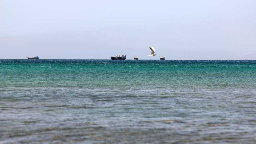 epa12194527 Ships in the Strait of Hormuz as seen from Khasab, Musandam Governorate, Oman, 24 June 2025. The Iranian parliament approved a measure to close the Strait of Hormuz following US strikes on three of Iran's key nuclear sites on 22 June 2025. Israel and Iran have been exchanging fire since Israel launched strikes across Iran on 13 June 2025.  EPA/ALI HAIDER