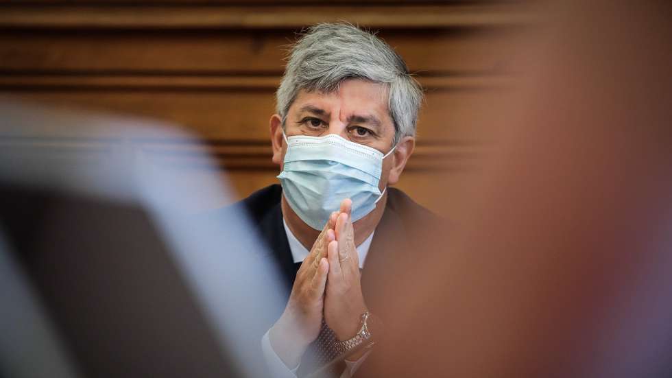 O ex-ministro das Finanças, Mário Centeno, durante a sua audição na Comissão de Orçamento e Finanças no âmbito da proposta de designação para o cargo de Governador do Banco de Portugal, na Assembleia da República, em Lisboa, 08 de julho de 2020. MÁRIO CRUZ/LUSA