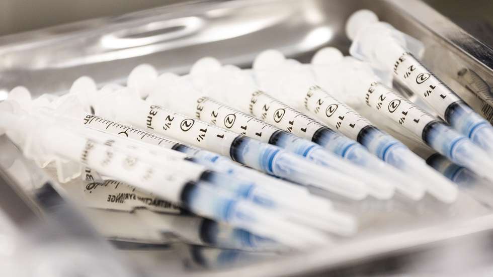 epa09082710 Syringes filled with a COVID-19 vaccine developed by the company Moderna at a pop-up vaccination site in the Elmhurst neighborhood in the Queens borough of New York, New York, USA, 18 March 2021. The pop-vaccination location was set up by the UJA- Federation of New York, in partnership with  Commonpoint Queens Hub, a community social services organization, that hosted the event to provider vaccinations to 80 senior citizens in the area.  EPA/JUSTIN LANE