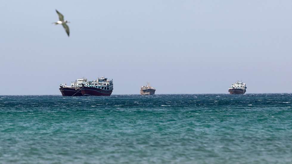 epa12194515 Ships in the Strait of Hormuz as seen from Khasab, Musandam Governorate, Oman, 24 June 2025. The Iranian parliament approved a measure to close the Strait of Hormuz following US strikes on three of Iran's key nuclear sites on 22 June 2025. Israel and Iran have been exchanging fire since Israel launched strikes across Iran on 13 June 2025.  EPA/ALI HAIDER