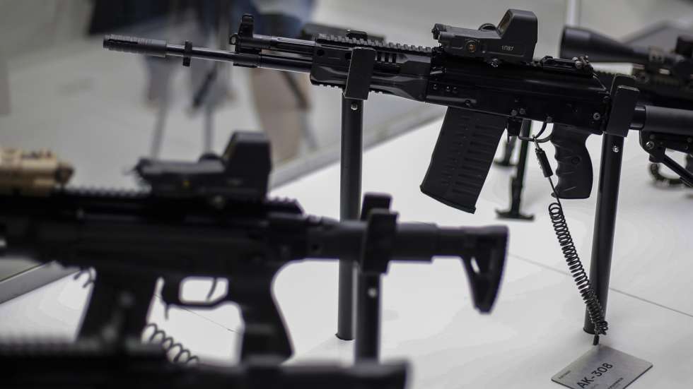 epa06960995 The Kalashnikov Concern presented the prototype of the new AK-308 modification of the AK103 with elements and components of the design AK-12 at the International Military Technical Forum 'Army 2018' in Patriot Park in Alabino, Moscow region, Russia, late 20 August 2018. Kalashnikov, part of the state Corporation 'Rostec', is the largest Russian manufacturing company that produces assault and sniper rifles, guided artillery projectiles and a wide range of precision weapons. The Concern contains three brands: 'Kalashnikov'(combat and civilian weapons), 'Baikal' (hunting and civilian guns), and 'Izhmash' (sporting rifles), also the Concern is developing new business - remote weapon stations, unmanned aerial vehicles and multi-functional special-purpose boats.  EPA/SERGEI ILNITSKY
