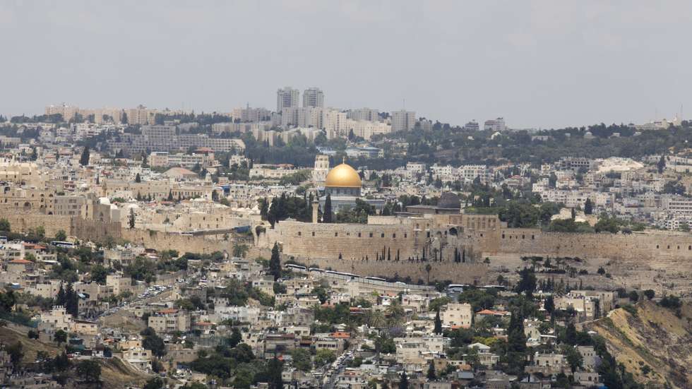 epa06735287 A general view of the Jerusalem old city as seen from Armon Hanatziv neighborhood next to the locations of the US embassy, ahead of events marking the embassy inauguration in Jerusalem in Jerusalem, 14 May 2018. US President Donald J. Trump's administration will officially transfer the ambassador's offices to the consulate building and temporarily use it as the new US Embassy in Jerusalem as of 14 May 2018. Trump in December last year recognized Jerusalem as Israel's capital and announced an embassy move from Tel Aviv, prompting protests in the occupied Palestinian territories and several Muslim-majority countries.  EPA/ATEF SAFADI