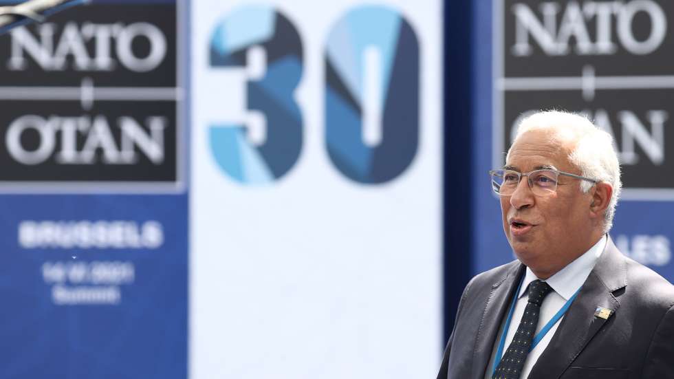 epa09269741 Portuguese Prime Minister Antonio Costa arrives for a NATO summit at the North Atlantic Treaty Organization (NATO) headquarters in Brussels, Belgium, 14 June 2021. The 30-nation alliance hopes to reaffirm its unity and discuss increasingly tense relations with China and Russia, as the organization pulls its troops out after 18 years in Afghanistan.  EPA/KENZO TRIBOUILLARD / POOL
