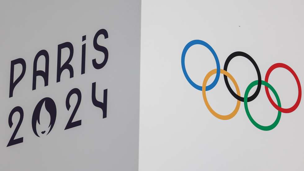 epa11492685 The Olympic rings and the 2024 Olympics logo are seen at the Athletes' Village of the Paris 2024 Olympic Games in Saint Denis, France, 23 July 2024. The Summer Olympics are scheduled to take place from 26 July to 11 August 2024 in Paris.  EPA/Mohammed Badra
