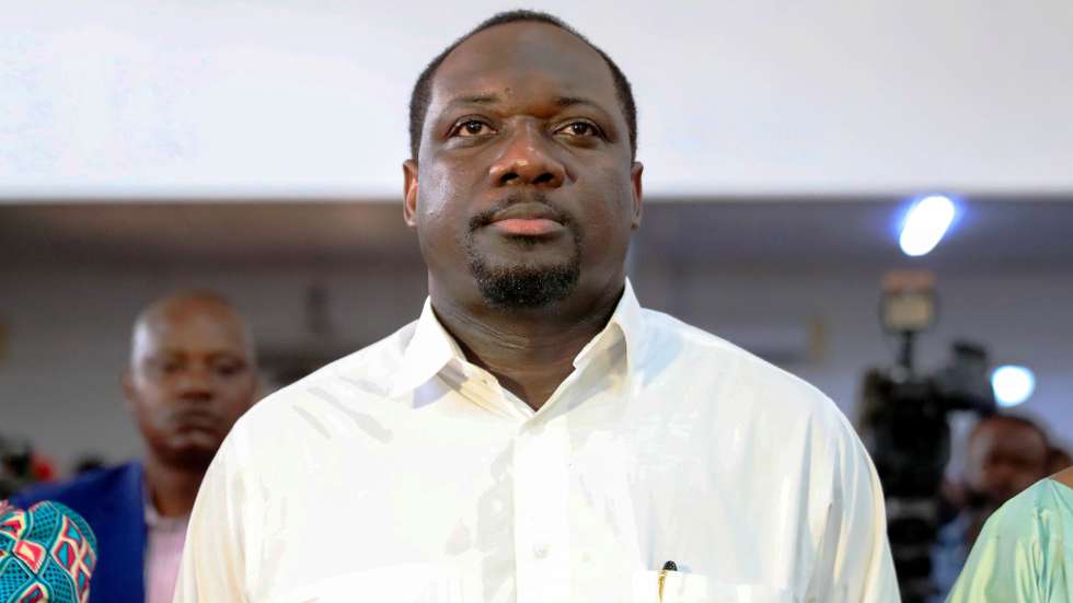 O político Rafael Massanga Savimbi, durante a cerimónia da formalização da sua candidatura à presidência da UNITA, em Luanda, Angola, 21 de outubro de 2025. AMPE ROGÉRIO/LUSA