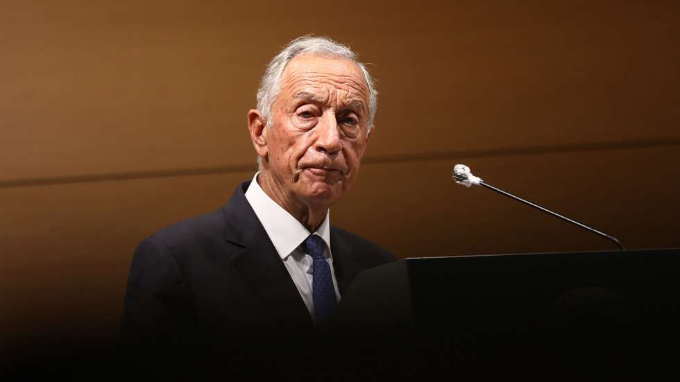 O Presidente da República, Marcelo Rebelo de Sousa, intervém durante a sessão solene comemorativa do 75.º aniversario da Polícia Judiciária, no edifício Sede, em Lisboa, 20 de outubro de 2020. ANTÓNIO PEDRO SANTOS/LUSA