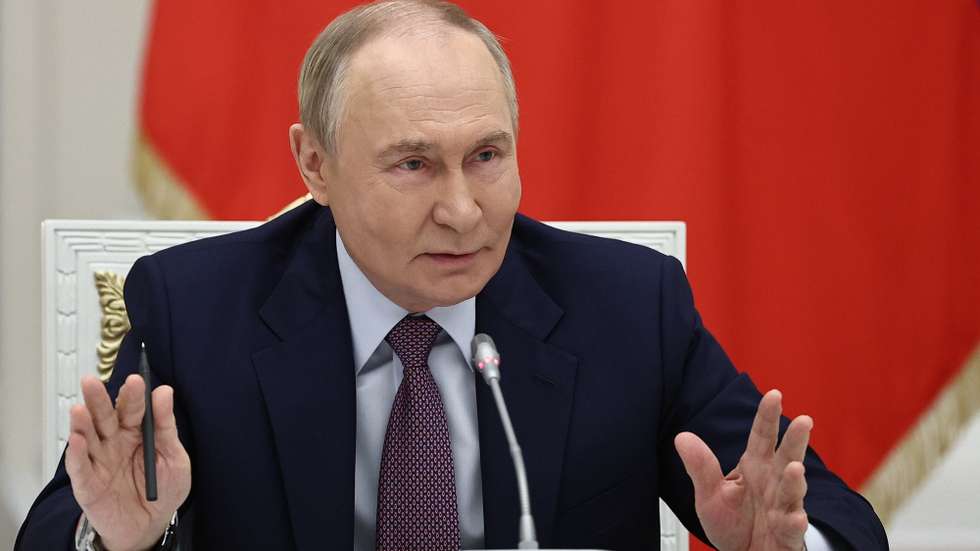 epa12475523 Russian President Vladimir Putin attends a meeting of the Presidential Council for the Implementation of State Demographic and Family Policy in Moscow, Russia, 23 October 2025.  EPA/MIKHAIL TERESHCHENKO/SPUTNIK/KREMLIN POOL MANDATORY CREDIT