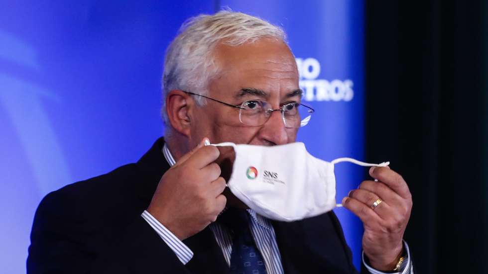 Portuguese Prime Minister Antonio Costa before talking on a press conference to present the measures foreseen in the draft presidential decree of the state of emergency to fight the growing numbers of infections by Covid 19 in Portugal, in Ajuda Palace in Lisbon, Portugal, 08 November 2020. Portugal reached a new maximum daily number of covid-19 cases, accounting for another 6,640 infections in the last 24 hours and registering 56 deaths. TIAGO PETINGA/LUSA