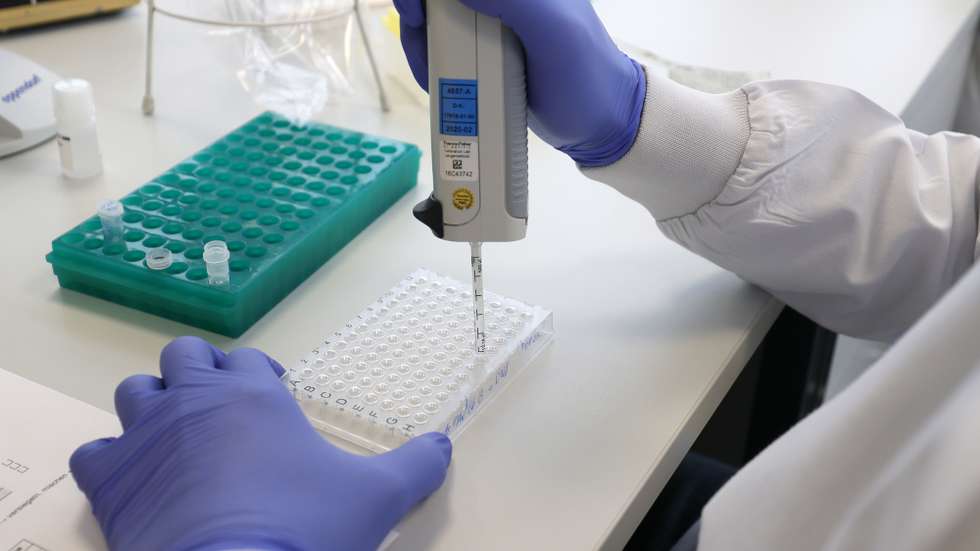 epa08996714 An employee works in a laboratory at Bioscientia Healthcare GmbH in Ingelheim, Germany, 08 February 2021. The largest medical laboratory in Rhineland-Palatinate, Bioscientia Healthcare GmbH in Ingelheim, is one of the performance centres for coronavirus diagnostics in Germany. The British coronavirus mutant B.1.1.7 is increasingly spreading in Germany. The laboratory in Ingelheim can test the samples for all coronavirus mutations. Countries around the world are taking increased measures to stem the widespread of the SARS-CoV-2 coronavirus which causes the Covid-19 disease.  EPA/RONALD WITTEK