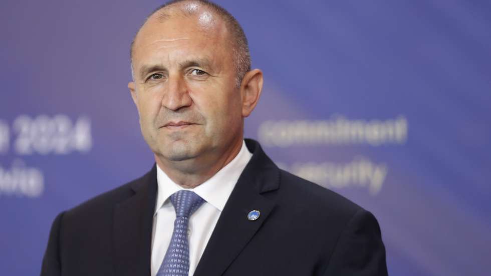 epa11403577 Bulgarian President Rumen Radev attends the NATO's Eastern Flank Bucharest 9 (B9) summit in Riga, Latvia, 11 June 2024. Latvia is hosting the leaders of Bulgaria, the Czech Republic, Estonia, Hungary, Lithuania, Poland, Romania and Slovakia during the Bucharest 9 (B9) summit of NATO members, which are part of the alliance's eastern flank. As well as Sweden's President Alexander Stubb and Prime Minister Ulf Kristersson attended the summit. The summit is an important event before the upcoming Washington summit for the B9 members to align each other's position ahead of that meeting. The B9 Summit is also be among the many events marking the 75th anniversary of NATO's founding and the 20th anniversary of Latvia's NATO membership.  EPA/TOMS KALNINS