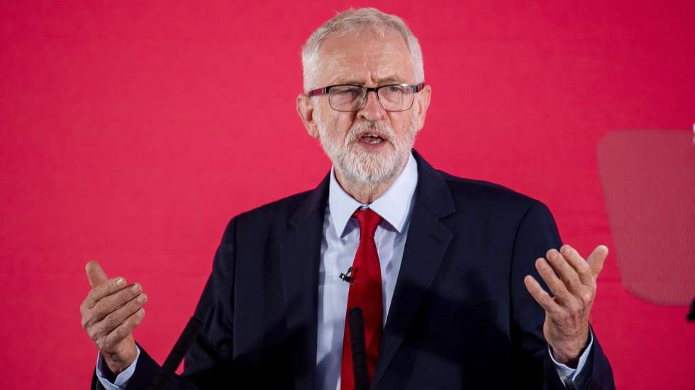 epa08783032 (FILE) -Than Leader of the Labour Party  Jeremy Corbyn makes a keynote speech on the day before Parliament returns, Manchester, Britain, 02 September 2019 (reissued 29 October 2020). According to reports, Jeremy Corbyn has been suspended from the parliamentary Labour due to pending investigation and comments about antisemitism in the Labour Party.  EPA/PETER POWELL . *** Local Caption *** 55822933
