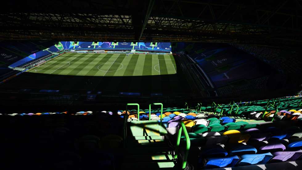 epa08603746 The Estadio Jose Alvalade before a training session of Manchester City in Lisbon, Portugal, 14 August 2020. Manchester City will face Olympique Lyon in an UEFA Champions League quarter final on 15 August.  EPA/Franck Fife / POOL
