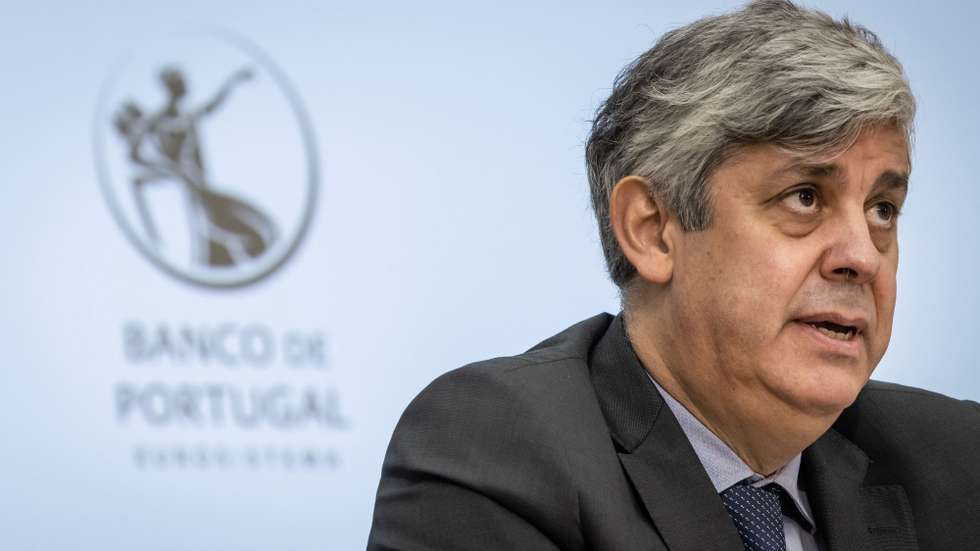 O governador do Banco de Portugal, Mário Centeno, durante a apresentação do Relatório de Estabilidade Financeira, no Banco de Portugal, em Lisboa, 17 de dezembro de 2020. JOSÉ SENA GOULÃO/LUSA