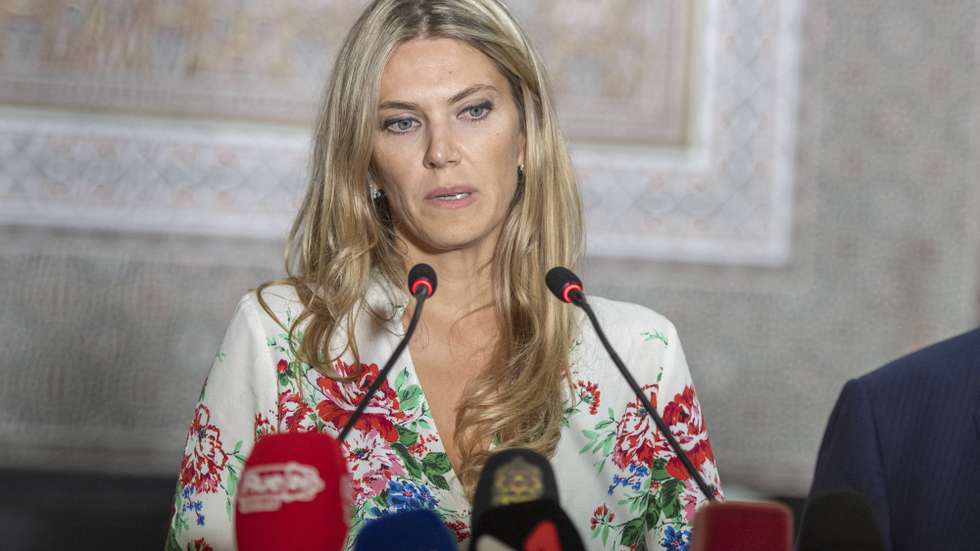 epa10360765 FILE Vice President of the European Parliament, Eva Kaili holds a joint press conference during the meeting of the Parliamentary Assembly of the Union for the Mediterranean (UfM), at the Moroccoan Parliament in Rabat, Morocco, 10 October 2022 (reissued 11 December 2022). Kaili has been arrested in an investigation into suspected bribery by a Gulf state it was reported 11 December 2022.  EPA/JALAL MORCHIDI