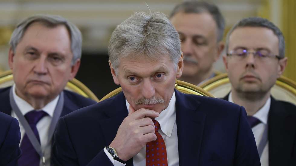 epa11327541 Kremlin spokesman Dmitry Peskov attends a meeting of the Supreme Eurasian Economic Council at the summit of the Eurasian Economic Union (EAEU) in Moscow, Russia, 08 May 2024.  EPA/EVGENIA NOVOZHENINA / POOL