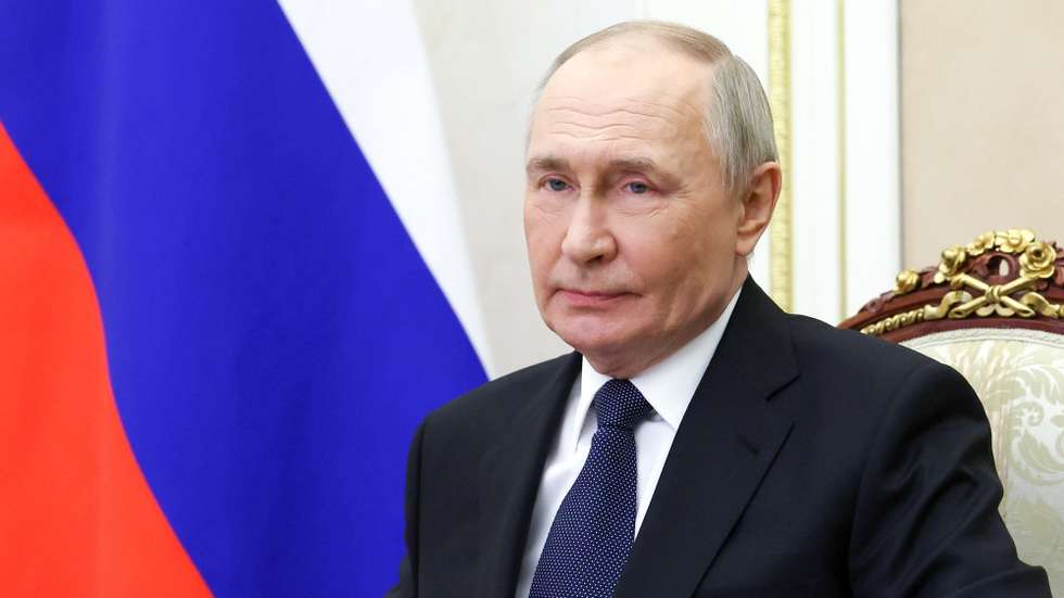 epa11994844 Russian President Vladimir Putin chairs a meeting with members of the Security Council via videoconference at the Kremlin in Moscow, Russia, 28 March 2025.  EPA/VYACHESLAV PROKOFYEV/SPUTNIK/KREMLIN / POOL MANDATORY CREDIT