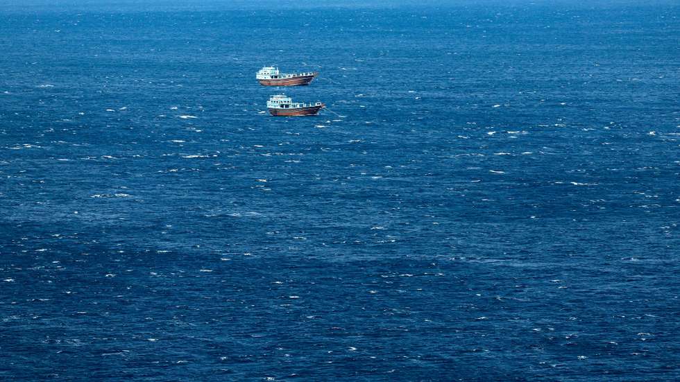 epa12194524 Ships in the Strait of Hormuz as seen from Khasab, Musandam Governorate, Oman, 24 June 2025. The Iranian parliament approved a measure to close the Strait of Hormuz following US strikes on three of Iran's key nuclear sites on 22 June 2025. Israel and Iran have been exchanging fire since Israel launched strikes across Iran on 13 June 2025.  EPA/ALI HAIDER