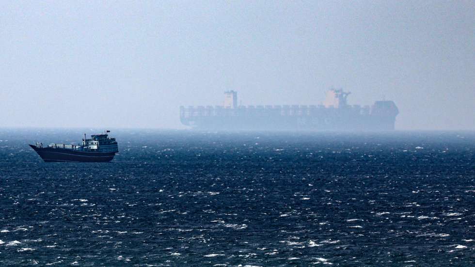 epa12194517 A ship sails in the Strait of Hormuz as seen from Khasab, Musandam Governorate, Oman, 24 June 2025. The Iranian parliament approved a measure to close the Strait of Hormuz following US strikes on three of Iran's key nuclear sites on 22 June 2025. Israel and Iran have been exchanging fire since Israel launched strikes across Iran on 13 June 2025.  EPA/ALI HAIDER