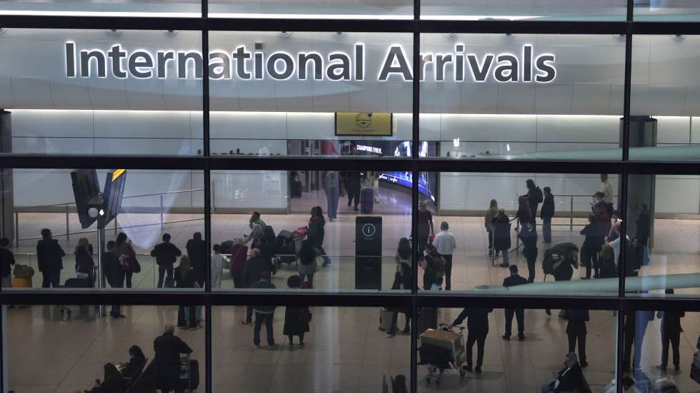epa11981239 International Arrivals at Terminal 2 in Heathrow Airport in Hounslow, Britain, 22 March 2025. Flights resumed at Heathrow Airport following a power outage on 21 March 2025. A fire at a substation which supplies power to Heathrow forced its closure for most of 21 March, leading to thousands of cancelled flights and stranding passengers across the world. Heathrow is Europe's busiest Airport and the Metropolitan Police’s Counter Terrorism Command is leading the investigation into the cause of the fire at the electrical substation.  EPA/NEIL HALL