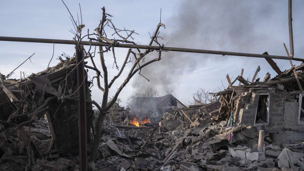 epa11964160 A handout photo made available by the press service of the 93rd Mechanized Brigade of the Ukrainian Armed Forces on 14 March 2025 shows the rubble of destroyed buildings in the frontline city of Pokrovsk, Donetsk region, eastern Ukraine, 13 March 2025, amid the Russian invasion. Pokrovsk is an important logistical hub and reinforcement point for the Ukrainian forces on the eastern frontline.  EPA/UKRAINE'S 93RD MECHANIZED BRIGADE PRESS SERVICE HANDOUT  HANDOUT EDITORIAL USE ONLY/NO SALES