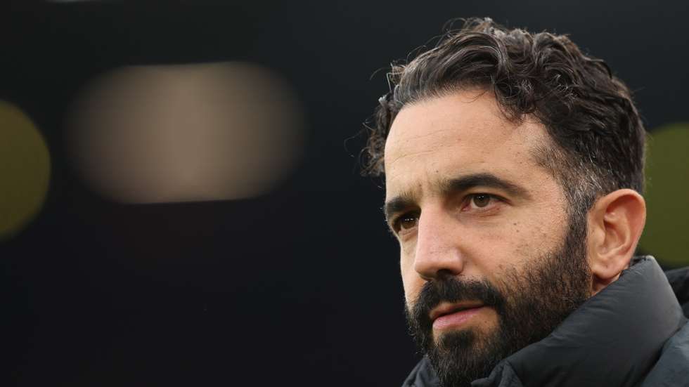 epa12465178 Manchester United manager Ruben Amorim looks on ahead of the English Premier League match between Liverpool FC and Manchester United, in Liverpool, Britain, 19 October 2025.  EPA/ADAM VAUGHAN EDITORIAL USE ONLY. No use with unauthorized audio, video, data, fixture lists, club/league logos, 'live' services or NFTs. Online in-match use limited to 120 images, no video emulation. No use in betting, games or single club/league/player publications.