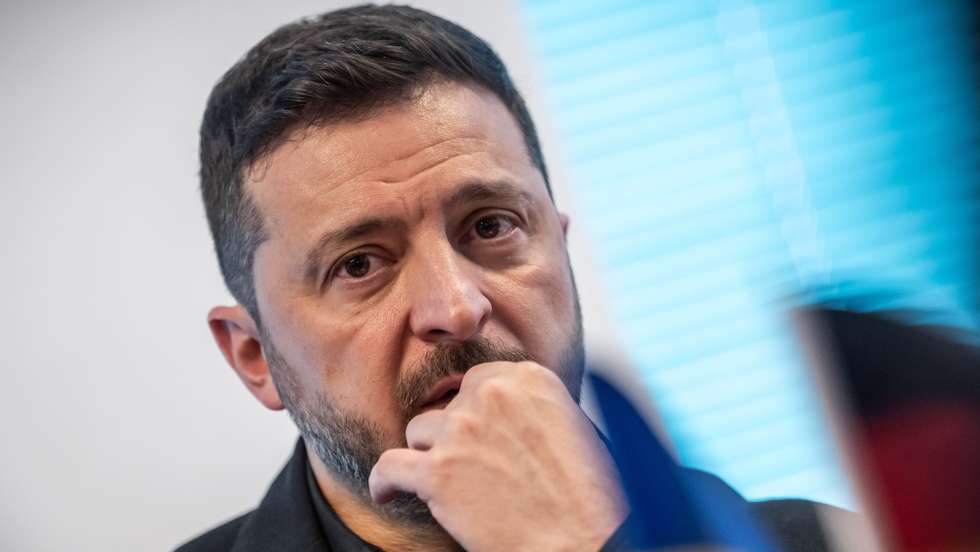epa13095964 Ukrainian President Volodymyr Zelensky looks on during a bilateral meeting with German Chancellor Merz (unseen) on the sidelines of the 2026 NATO Heads of State and Government Summit in Ankara, Turkey, 07 July 2026. The summit takes place on 07 and 08 July, focusing on strengthening defense industrial production and securing long-term military aid for Ukraine.  EPA/Michael Kappeler / POOL