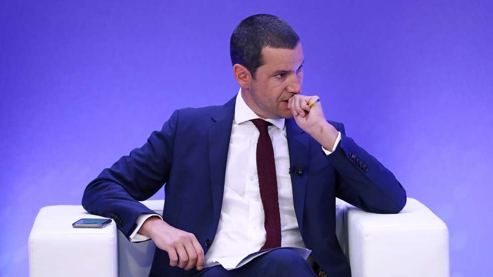 O secretário de Estado adjunto e da Energia, João Galamba, em conferência de imprensa sobre "Hidrogénio na sociedade". 7 de abril de 2021