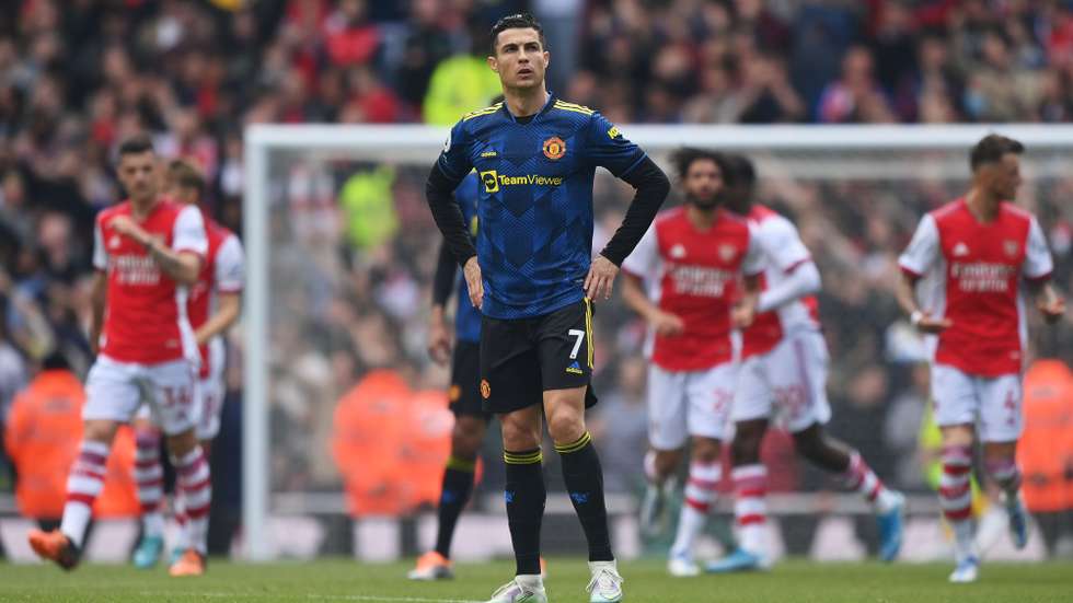 Ronaldo foi um dos melhores do Manchester United mas não chegou para evitar mais uma derrota da equipa