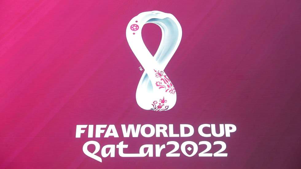 epa10253855 Photo taken on 03 September 2019 of the logo of the FIFA World Cup Qatar 2022 on display in Madrid, Spain. The FIFA World Cup 2022 will take place from 20 November to 18 December 2022 in Qatar.  EPA/JuanJo Martin *** Local Caption *** 55439481