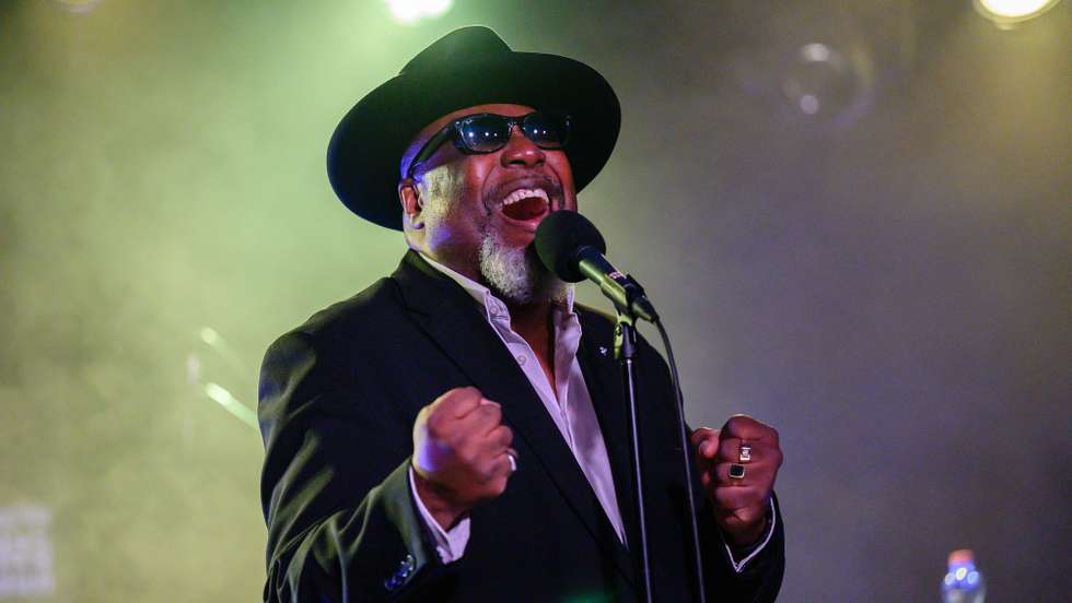 epa10576591 American singer and songwriter Big Daddy Wilson performs during his concert at the Veszprem Blues Festival in Veszprem, Hungary, 16 April 2023 (issued 17 April 2023). The event is part of the Veszprem-Balaton European Capital of Culture 2023 program series.  EPA/Tamas Vasvari HUNGARY OUT