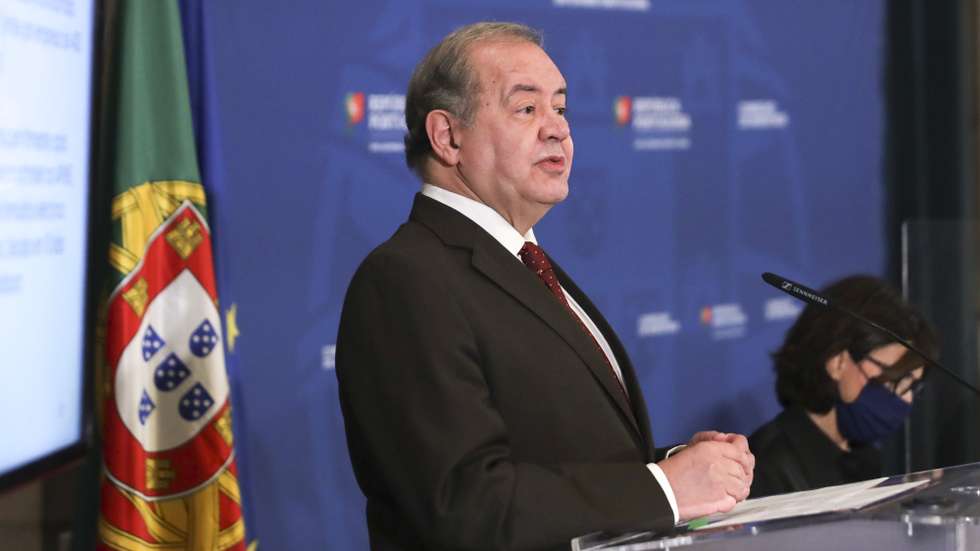 O ministro da Economia e do Mar, António Costa Silva, durante a conferência de imprensa para anunciar as decisões do Conselho de Ministros para apresentação das novas medidas para conter o aumento dos preços energéticos e agroalimentares, Palácio da Ajuda, em Lisboa 11 de abril de 2021. ANTÓNIO COTRIM/LUSA
