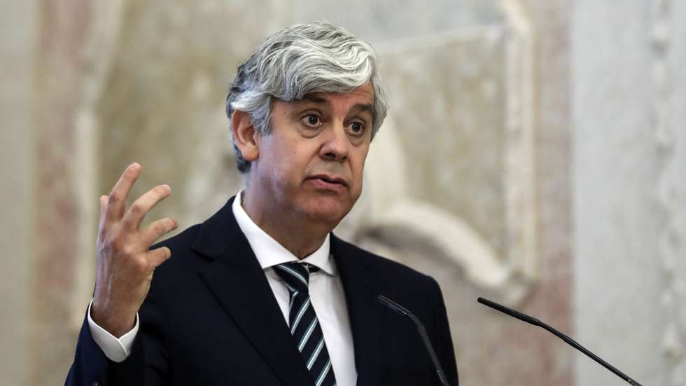 O governador do Banco de Portugal, Mário Centeno, apresenta o Boletim Económico de junho atualiza as projeções para economia portuguesa até 2024, em Lisboa, 15 de junho de 2022. TIAGO PETINGA/LUSA