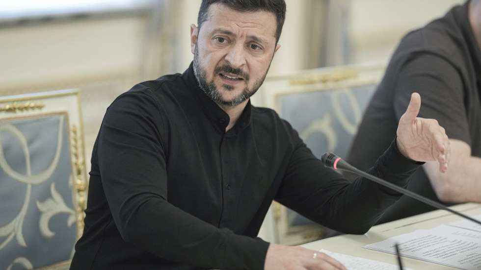 epa12155067 Ukrainian President Volodymyr Zelensky holds briefing in Kyiv, Ukraine, 04 June 2025, amid the ongoing Russian invasion.  EPA/STRINGER