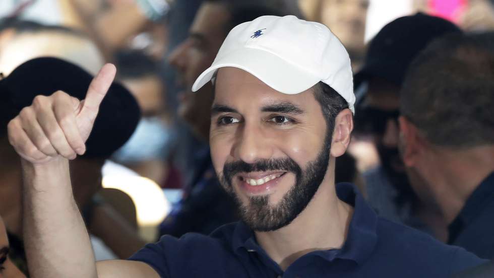 epa11197712 The president of El Salvador Nayib Bukele gestures after voting at the polling station located on Avenida Olimpica, in San Salvador, El Salvador, 03 March 2024. Bukele cast his vote in the municipal and Central American Parliament (Parlacen) elections, in which his party Nuevas Ideas (NI) is the main favorite.  EPA/Rodrigo Sura