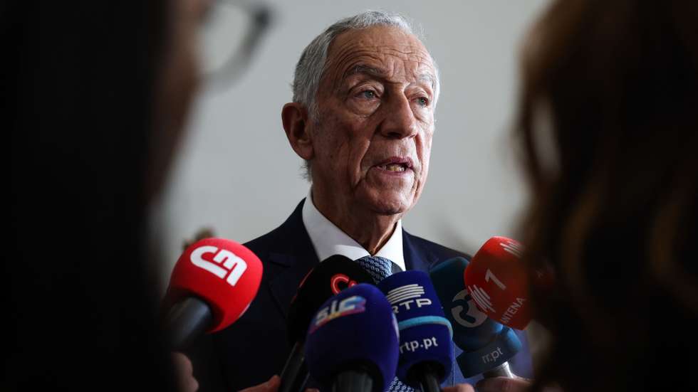 O Presidente da República, Marcelo Rebelo de Sousa, fala à imprensa antes de participar no Programa “Músicos no Palácio de Belém” com Luís Tinoco, no Antigo Picadeiro Real, Museu Nacional dos Coches, em Lisboa, 31 de janeiro de 2023. TIAGO PETINGA/LUSA