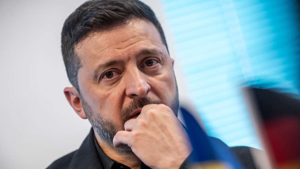 epa13095964 Ukrainian President Volodymyr Zelensky looks on during a bilateral meeting with German Chancellor Merz (unseen) on the sidelines of the 2026 NATO Heads of State and Government Summit in Ankara, Turkey, 07 July 2026. The summit takes place on 07 and 08 July, focusing on strengthening defense industrial production and securing long-term military aid for Ukraine.  EPA/Michael Kappeler / POOL