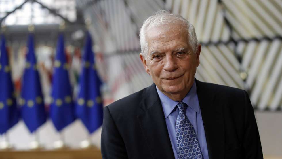 epa10533462 European Union for Foreign Affairs and Security Policy Josep Borrell during the European Foreign ministers council meeting in Brussels, Belgium, 20 March 2023. The Council will discuss the Russian aggression against Ukraine. EU foreign affairs ministers will be joined by the EU defence ministers in the afternoon.  EPA/OLIVIER HOSLET