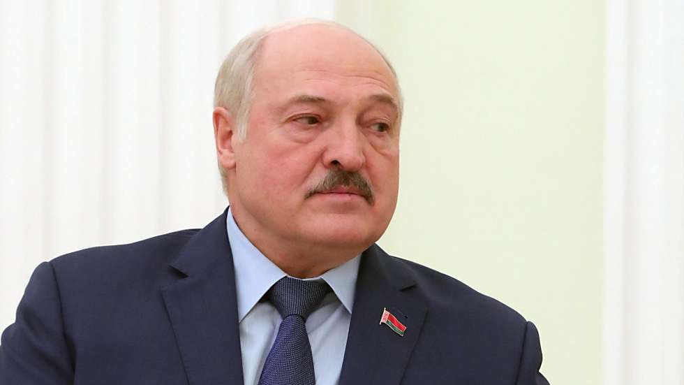 epa09816824 Belarusian President Alexander Lukashenko looks on during a meeting with Russian President Vladimir Putin (not pictured) in the Kremlin in Moscow, Russia, 11 March 2022.  EPA/MIKHAIL KLIMENTYEV / KREMLIN POOL / SPUTNIK MANDATORY CREDIT