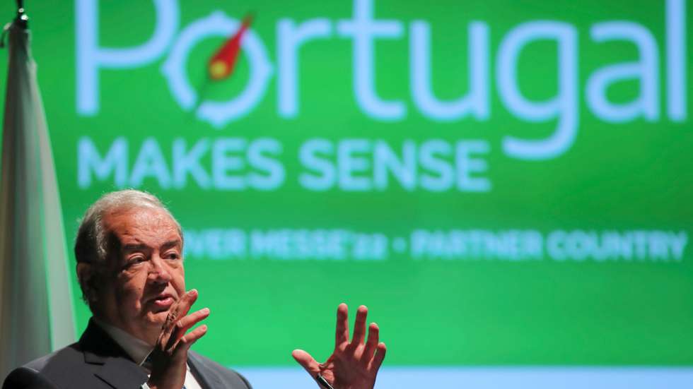 O ministro da Economia e do Mar, António Costa Silva, durante encontro com empresários “A caminho de Hannover”, no Auditório Acácio Barreiros, no Centro Cultural Olga Cadaval, em Sintra, 24 maio 2022.       MANUEL DE ALMEIDA / LUSA