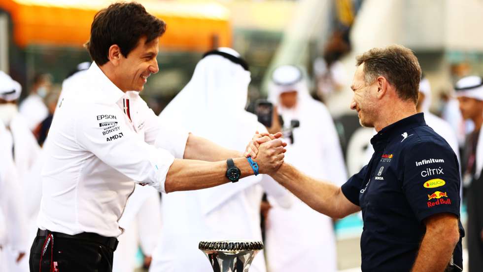 Toto Wolff e Chris Horner são protagonistas da maior rivalidade na Fórmula 1 fora das pistas (potenciada pelo Drive to Survive da Netflix)