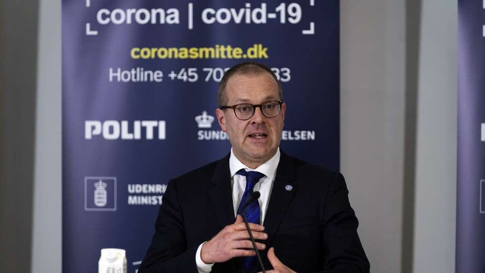 epa08326496 WHO European director Hans Kluge gives status on the Danish handling of coronavirus during a press breefing in Eigtved's Pakhus, Copenhagen, Denmark, 27 March 2020. Countries around the world are taking increased measures to stem the widespread of the SARS-CoV-2 coronavirus which causes the Covid-19 disease.  EPA/IDA GULDBAEK ARENTSEN DENMARK OUT