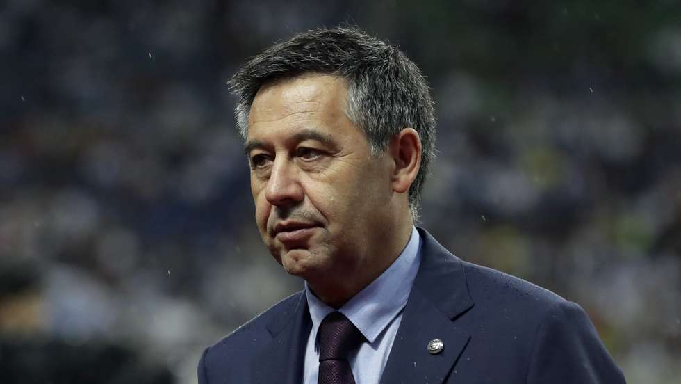 epa09044591 (FILE) - FC Barcelona's President Josep Maria Bartomeu is seen before a pre-season friendly soccer match between FC Barcelona and Chelsea FC in Saitama, north of Tokyo, Japan, 23 July 2019 (re-issued on 01 March 2021). Former FC Barcelona president Josep Maria Bartomeu, along with former director of the presidency area Jaume Masferrer, current director general of the club, Oscar Grau and head of the legal services ​​Roman Gomez Ponti, was arrested on 01 March 2021 as part of the investigation known as 'BarcaGate', judicial sources confirmed to Spanish national agency EFE.  EPA/KIYOSHI OTA *** Local Caption *** 55357134