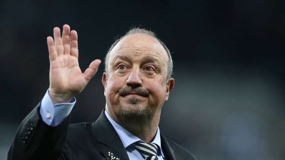 epa07547684 Newcastle United Rafa Benitez greets supporters after losing the English Premier League soccer match between Newcastle United and Liverpool FC at St James' Park in Newcastle, Britain, 04 May 2019.  EPA/NIGEL RODDIS EDITORIAL USE ONLY. No use with unauthorized audio, video, data, fixture lists, club/league logos or 'live' services. Online in-match use limited to 120 images, no video emulation. No use in betting, games or single club/league/player publications