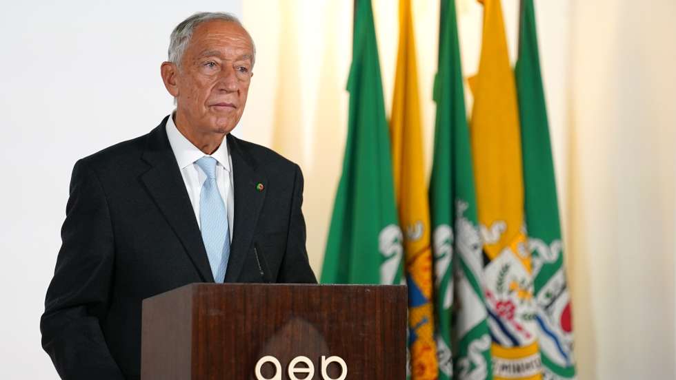 O Presidente da República, Marcelo Rebelo De Sousa, discursa durante a visiuta à Associação Empresarial de Braga (AEB), em Braga, 25 de novembro de 2021. HUGO DELGADO/LUSA