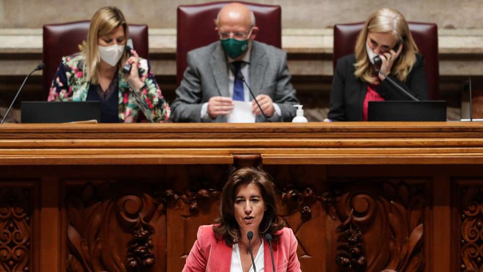 A ministra do Trabalho, Solidariedade e Segurança Social, Ana Mendes Godinho, durante a sessão plenária para apresentação do programa do XXIII Governo Constitucional na Assembleia da República em Lisboa, 08 de abril de 2022. TIAGO PETINGA