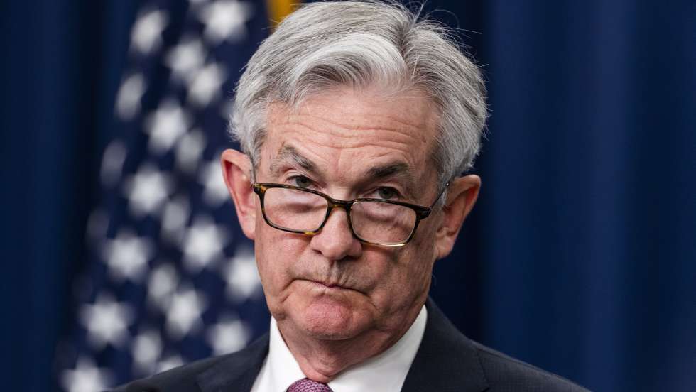 epaselect epa09926876 Federal Reserve Board Chairman Jerome Powell holds a news conference after the Fed agreed to raise interest rates by half a percentage point at the William McChesney Martin Jr. Building  in Washington, DC, USA, 04 May 2022. It is the biggest interest rate hike in 20 years.  EPA/JIM LO SCALZO