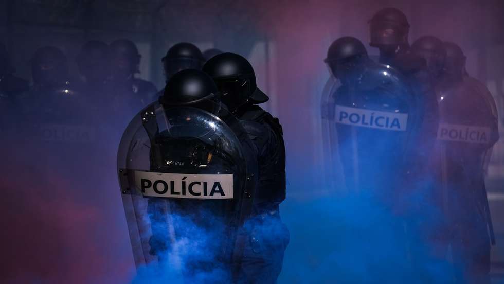 Cerimónia comemorativa do 14.º aniversário da Unidade Especial de Polícia (UEP) da Polícia de Segurança Pública (PSP), em Belas, 5 de maio de 2022. A UEP integra cinco Subunidades Operacionais: Corpo de Intervenção, Grupo de Operações Especiais, Corpo de Segurança Pessoal, Centro de Inativação de Explosivos e Segurança em Subsolo e Grupo Operacional Cinotécnico. MÁRIO CRUZ/LUSA